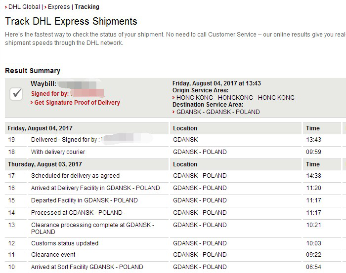 check shipping status for customer