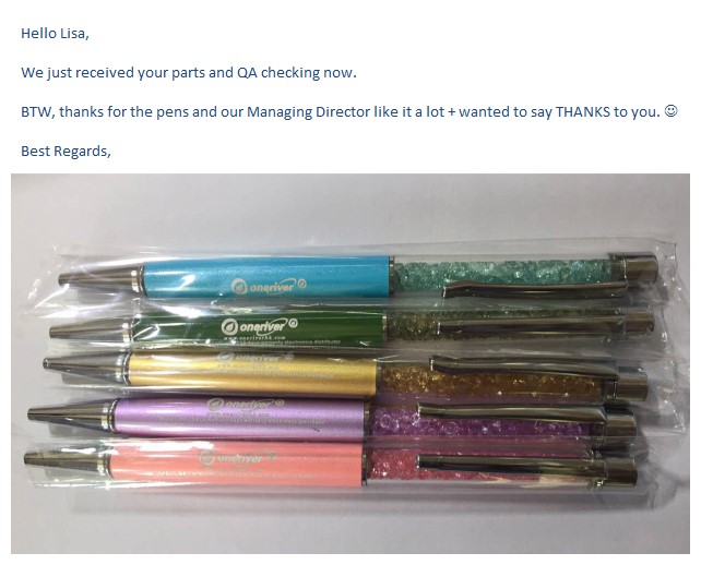 Customer likes our pen ❥(^_-)