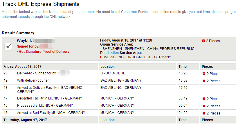 Dlivery PESD5V0L1BA,115 NXP 2016+ Diodes only took 2 days to Germany